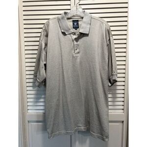 Pebble Beach Polo Size XL Tan Short Sleeve‎ Collared Buttons Embroidered